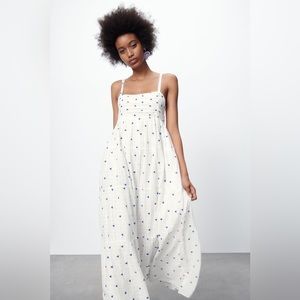New Zara Embroidered Floral Dress - 0881/323